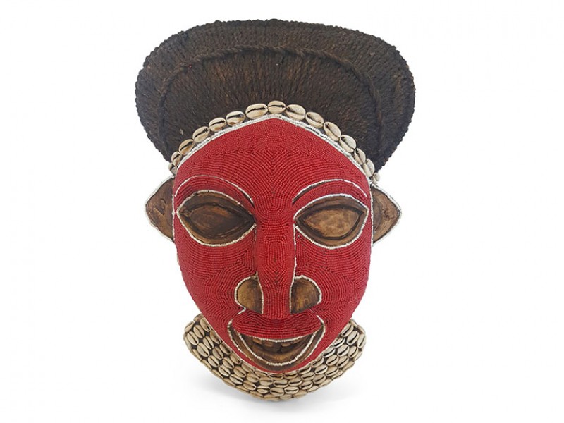 Large Red Bamileke Mask